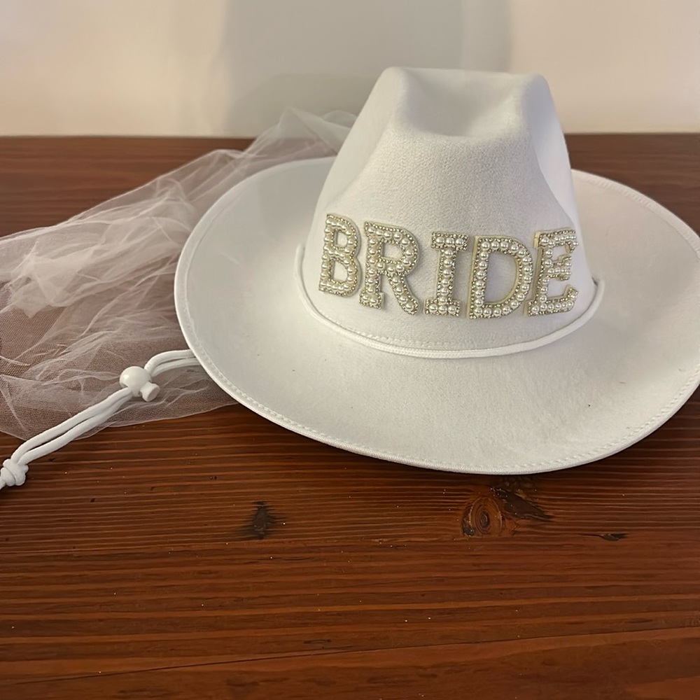 Bride cowgirl hat